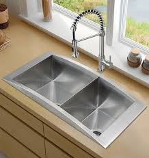 You don't have the luxury of hiding drain pipes and vents inside the wall. 15 Functional Double Basin Kitchen Sink Home Design Lover