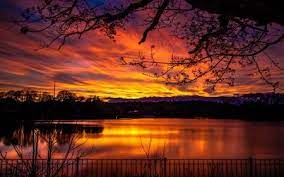 Sunset Lake Lakes Wallpapers And Images Desktop Nexus Groups In 2021 Sunset Background Sunset Background Images