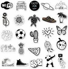 Looking for a cute sticker pack?! 50 Pack Black White Vsco Stickers Fresh Laptop Bottle Stickers Aesthetic Decals Ebay