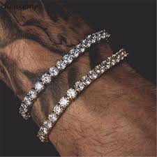 Handcrafted in 18 karat yellow gold this charming tennis bracelet is set with 45 white bright round brilliant cut diamonds. Choucong Fashion Tennis Bracelet White Yellow Gold Filled 8mm Aaaaa Zircon Party Wedding Bracelets For Women Men Hiphop Jewerly Bracelets Bangles Aliexpress