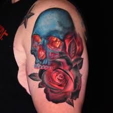 Most relevant best selling latest uploads. Dannyelliott Skull And Rose Skull Tattoo Rose Tattoo Glowing Tattoo