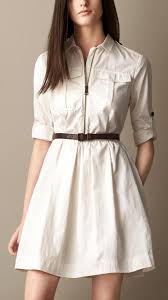 Burberry Shirt Dress With Leather Belt Fashion Shirt Dress Dresses
