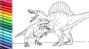 Facebook is showing information to help you better understand the purpose of a page. How To Draw Dinosaurs Battle T Rex Vs Spinosaur Dinosaurs Color Pages For Children Youtube
