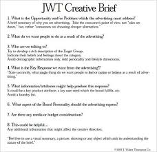 A creative brief is a document that outlines requirements for a creative marketing project. Jwt Creative Brief Creative Brief Template Jwt Creative Advertising