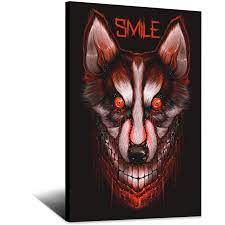 Amazon.com: American Horror Movie Story Poster Smile Dog wall paintings for  room decor poster print on canvas decorations living room wall art  Frame