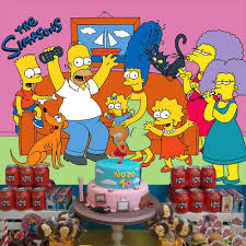 Buy The Simpsons Backdrops Poster Cartoon Funny Family Donut Baby Shower Backgrounds For Birthday Party Photography Background Newborn Photo Studio Booth Online In Taiwan B085szxrln
