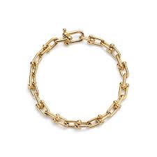 Tiffany t:t1 narrow diamond hinged bangle in 18k gold. Tiffany Hardwear 18k Gold Link Bracelet Tiffany Co