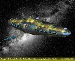 Galactic Traveler Radiant Dawn Inspired By Spaceships Of Original Dune Movie Starship Design Starship Galactic