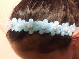 طريقة بسيطة عمل باندة أو ربطة شعر من الساتان و الورد الصغير ة Headband Tie Headband Hair Ties Hair Clips
