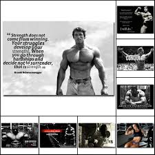 Arnold Schwarzenegger Bodybuilding Motivational Quote Canvas Poster Print Sexy Girl Fitness Wall Art Picture For Room Decoration Painting Calligraphy Aliexpress