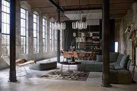 And from now on, this is the very first impression. Converted Industrial Spaces Becomes Gorgeous Apartments Industrial Style Living Room Industrial Interior Design Industrial Living Room Design