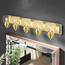 Check spelling or type a new query. 5 Light Polished Brass Bathroom Vanity Lighting You Ll Love In 2021 Wayfair