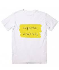 Happiness Is The Key T Shirt Clothfusion Custom T Shirts No Minimum Shirts With Sayings Women Clothes Sale Funny Shirt Sayings
