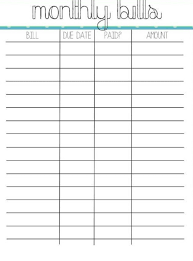 bills budget spreadsheet bill payment monthly worksheet pin