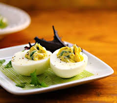 Lemon Caper Deviled Eggs Recipe The Perfect Pantry 6 Large Eggs 2 1 2 Tbsp Mayonnaise Zest Of 1 Lemon Juice Of Half Deviled Eggs Recipe Recipes Deviled Eggs