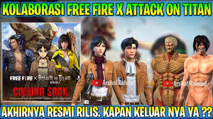 Yesterday, garena announced the latest collaboration for free fire, with attack on titan. Bocoran Event Kolaborasi Free Fire X Attack On Titan Bundle Mikasa Gratis Resmi Rilis Kapan Ya Youtube