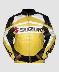 Suzuki Gsxr Yellow Leather Outfit Bike Jacket Biker Outfit Suzuki Bikes