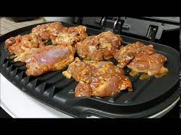 Check spelling or type a new query. Grilled Chicken Thighs With Bbq Sauce Indoor Cooking On A George Foreman Grill Youtube