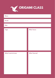 Maroon Kwl Chart Worksheet Templates By Canva