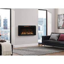 Maybe you would like to learn more about one of these? Helen 36 Wall Mounted Electric Fireplace Black Overstock 21255590