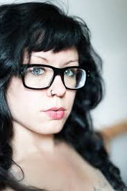 Ion Black Hair Bangs Black Glasses Nose Ring Hairdo Hair Story Hair Makeup