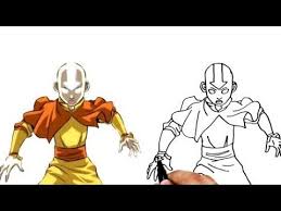 رسم الافاتار انج من كرتون افاتار أسطورة انج للمبتدئين how to draw aang avatar for beginners youtube in 2021 drawing tutorial drawings art