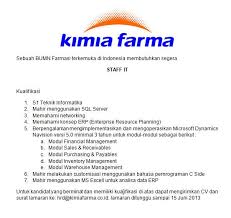Klinik pratama kimia farma juanda. Contoh Surat Lamaran Kerja Di Kimia Farma