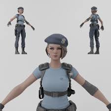 OBJ file Jill Valentine Lowpoly Rigged・3D printer design to download・Cults