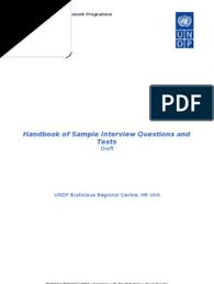 Practice 31 world food program interview questions with professional interview answer examples with advice on how to answer each question. Handbook Of Sample Interview Questions And Tests Unemployment Benefits Employment