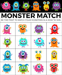 Free Halloween Bingo Cards To Print Free Printable Monster Match Halloween Bingo Cards Halloween Bingo Cards Halloween Preschool Classroom Halloween Party