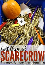Sensory play can be extremely beneficial for a child's development: Scarecrow Sensory Bin From Abcs To Acts