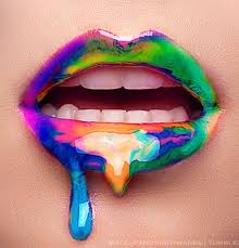 Pin By Tasha Prewitt On Fill Your Life With Color Lip Art Rainbow Lips Dripping Lips
