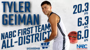 Tyler Geiman named NABC Central Region 1st Team All-District