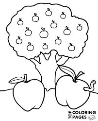 It can be disheartening for a gardener to discover scads of small, immature apples dropping from an apple tree early in the growing season. Apples And Apple Tree On Free Printable Coloring Page