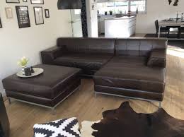 Sofa Recamiere Hocker Kramfors Ikea Schwarzbraunes Leder Recamiere Sofa Ikea