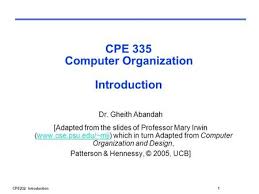 Computer organization and architecture (at70.01) comp. Computer Organization And Design David Paterson And John L Hennessy Ppt Video Online Download