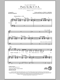 Party in the usa lyrics. Miley Cyrus Party In The Usa Arr Roger Emerson Sheet Music Pdf Notes Chords Disney Score 2 Part Choir Download Printable Sku 283827