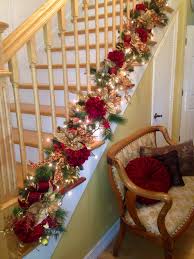 Christmas Decorations Christmas Stairs Decorations Christmas Garland Staircase Christmas Staircase Decor