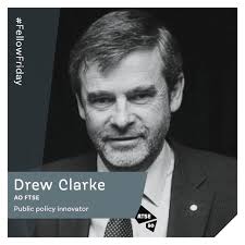 🤝 Meet this week's #FellowFriday, Drew Clarke AO FTSE. Drew is a  distinguished leader in public policy and administration, with a career  spanning senior roles in the Australian Public Service. He has