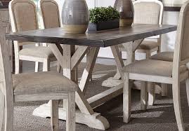 Willowrun Rustic White Trestle Dining Table Dining Room Table Set Trestle Dining Tables Rustic Table