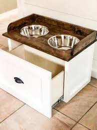 Dog Feeding Station With Backsplash Etsy Dog Feeding Station Dog Food Station Dog Food Stands