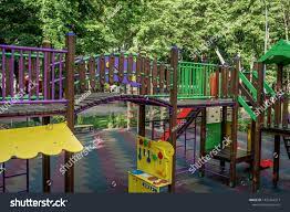 Summer Recreation Area Playground Complementary Colors Of Sports Facilities Simulators Ad Aff Area Complementary Colors Recreation Area Stock Photos