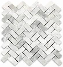 Lately, we've been lusting after marble bathroom floors. Buy Stone Center Online Carrara White Marble 1x2 Herringbone Mosaic Tile Polished For Kitchen Backsplash Bathroom Flooring Shower Surround Dining Room Entryway Corrido Spa 1 Sheet Online In Indonesia B00bgzu9q8