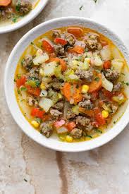 This Easy Sausage Soup Recipe Is Loaded With Plenty Of Vegetables Italian Sausage And Potatoes Sausage Soup Recipes Easy Sausage Soup Vegetable Soup Recipes