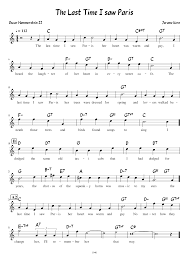 The Last Time I Saw Paris (Lead sheet with lyrics ) Sheet Music with Chords  for Piano (Solo) | MuseScore.com