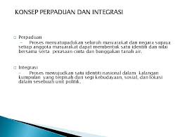 Perpaduan dan integrasi iaitu amalan demokrasi permuafakatan. Konsepkonsep Asas Hubungan Etnik Konsep Budaya Konsep Budaya