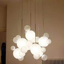Modern Soap Bubble Clear Globe Glass 1 Light Led Pendant Light Led Lights Interior Led Lights Modern Lighting Chandeliers Bubble Lights