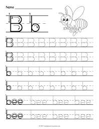 Free Printable Tracing Letter B Worksheet Letter Tracing Printables Letter B Worksheets Preschool Letters