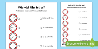 Heure exacte actuelle, fuseaux horaires, différence d'heure, heure de lever et de coucher du soleil, infos pratiques pour paris, france. Fiche D Activites Lire L Heure En Allemand Teacher Made