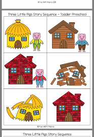 They are going into the forest. 3 Little Pigs Story Cards Novocom Top